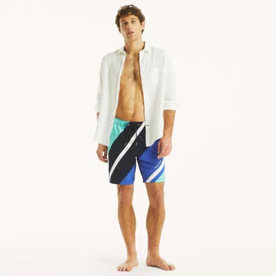 Nautica Mens 8" Quick-dry Swim In Blue