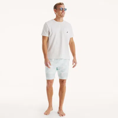 Nautica Mens 8" Quick-dry Swim In White