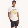 Nautica Men's Always Weekend Short Sleeve Crewneck Graphic T-shirt In White