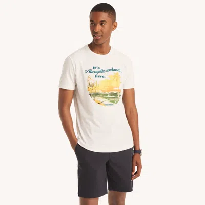 NAUTICA MENS ALWAYS WEEKEND GRAPHIC T-SHIRT