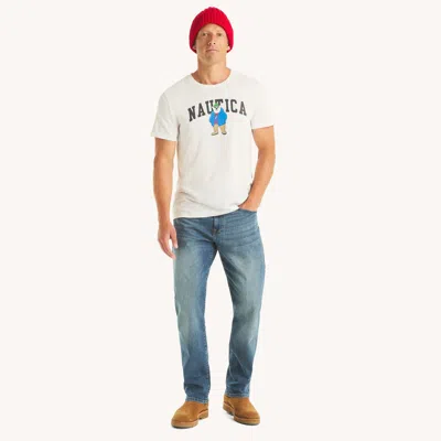 Nautica Mens Athletic Straight Stretch Denim In Blue
