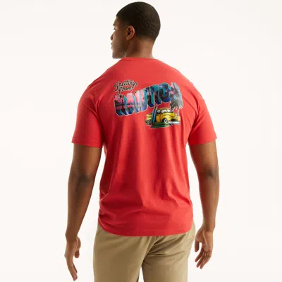 Nautica Mens Big & Tall Beach Vibe Graphic T-shirt In Multi