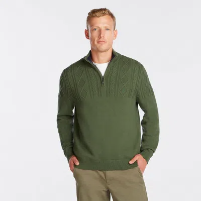 Nautica Mens Big & Tall Cable-knit Quarter-zip Sweater In Multi