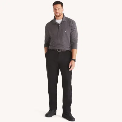 Nautica Mens Big & Tall Classic Fit Deck Pant In Black