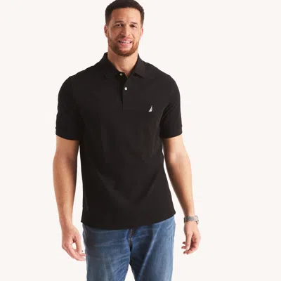 Nautica Mens Big & Tall Classic Fit Deck Polo In Black