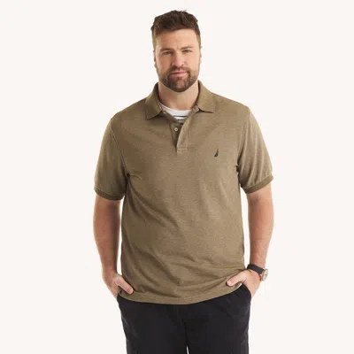 Nautica Mens Big & Tall Classic Fit Deck Polo In Brown