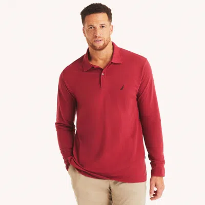 Nautica Mens Big & Tall Classic Fit Long Sleeve Deck Polo In Multi