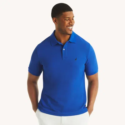Nautica Mens Big & Tall Classic Fit Performance Deck Polo In Blue