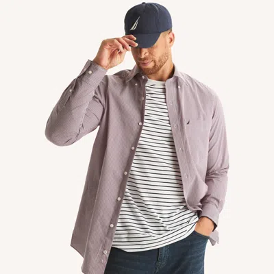 Nautica Mens Big & Tall Classic Fit Plaid Shirt In Pink