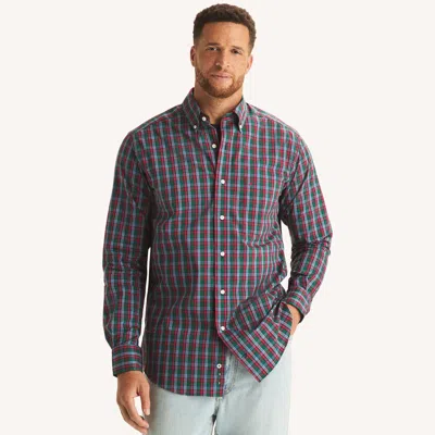 Nautica Mens Big & Tall Classic Fit Plaid Shirt In Purple