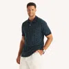 Nautica Mens Big & Tall Classic Fit Printed Polo In Blue