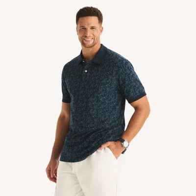 Nautica Mens Big & Tall Classic Fit Printed Polo In Blue