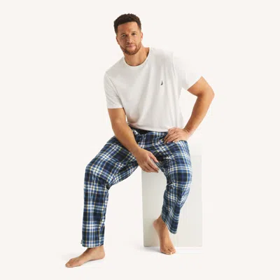 Nautica Mens Big & Tall Fleece Plaid Pajama Pant In Multi