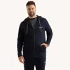 Nautica Mens Big & Tall Full-zip Fleece Hoodie In Black