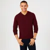 Nautica Mens Big & Tall Jersey V-neck Sweater In Brown