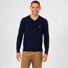 Nautica Mens Big & Tall Jersey V-neck Sweater In Blue