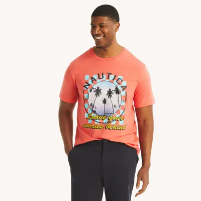 Nautica Mens Big & Tall Leave Your Worries Behind Graphic T-shirt In Multi