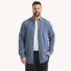 Nautica Mens Big & Tall Plaid Shirt In Blue