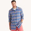 Nautica Mens Big & Tall Plaid Shirt In Blue