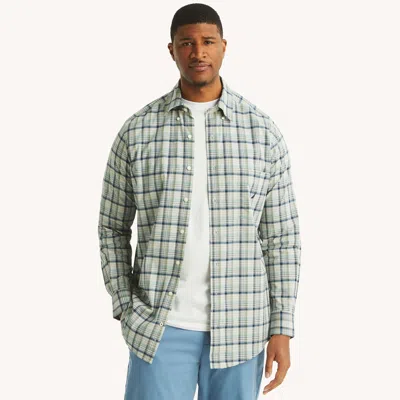 Nautica Mens Big & Tall Plaid Shirt In Blue