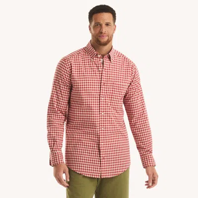 Nautica Mens Big & Tall Plaid Shirt In Red