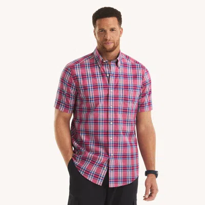 Nautica Mens Big & Tall Plaid Short-sleeve Shirt In Multi