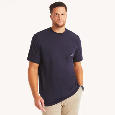 Nautica Mens Big & Tall Pocket T-shirt In Blue