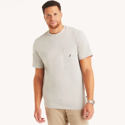 Nautica Mens Big & Tall Pocket T-shirt In Grey
