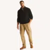 Nautica Mens Big & Tall Quarter-zip Fleece Sweatshirt In Black