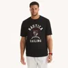 Nautica Mens Big & Tall Sailing Graphic T-shirt In Black