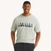 Nautica Mens Big & Tall Sailing Regatta Graphic T-shirt In Grey