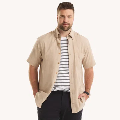 Nautica Mens Big & Tall Short-sleeve Shirt In Brown