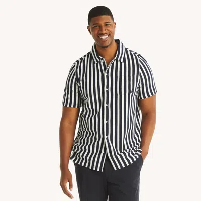 Nautica Mens Big & Tall Striped Button-down Shirt In Multi