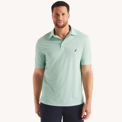 Nautica Mens Big & Tall Striped Classic Fit Polo In Blue