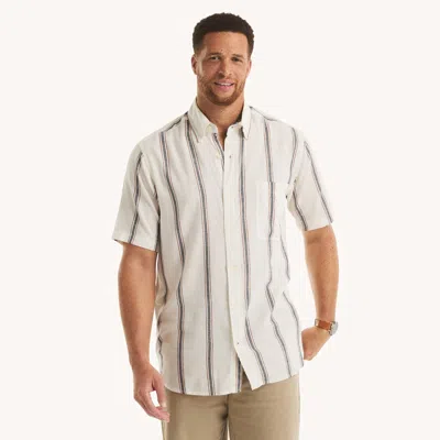 NAUTICA MENS BIG & TALL STRIPED SHORT-SLEEVE SHIRT