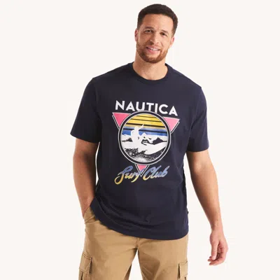 Nautica Mens Big & Tall Surf Club Graphic T-shirt