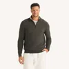 Nautica Mens Big & Tall Textured Quarter-zip Sweater In Pink