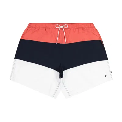 Nautica Mens Big & Tall Tri-block Quick-dry Swim In Multi
