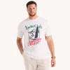 Nautica Mens Big & Tall Yacht Club Graphic T-shirt In White