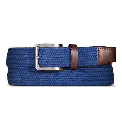 Nautica Mens Braided Belt In Blue