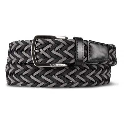 Nautica Mens Braided Suede Belt In Multi