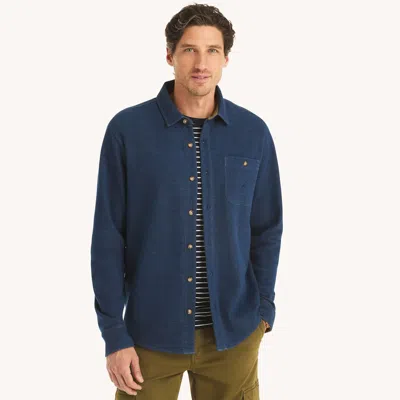 Nautica Mens Button-front Shirt In Green