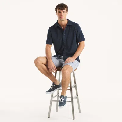 Nautica Mens Classic Fit Button-front Polo