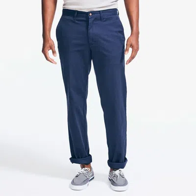 Nautica Mens Classic Fit Deck Pant In Blue