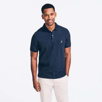 Nautica Mens Classic Fit Deck Polo In Blue