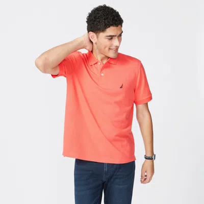 Nautica Mens Classic Fit Deck Polo In Pink
