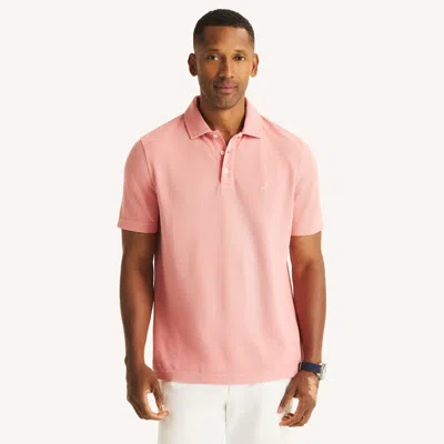 Nautica Mens Classic Fit Garment-dyed Polo In Pink