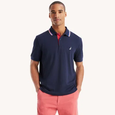 Nautica Mens Classic Fit Performance Polo In Blue