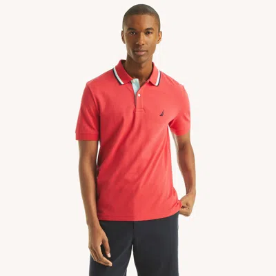 Nautica Mens Classic Fit Performance Polo In Pink