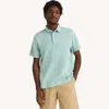 Nautica Men's Textured Pieced Pique Short Sleeve Polo Shirt In Blue